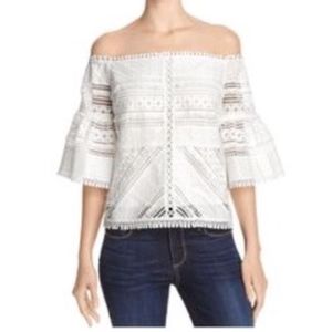 Lucy Paris Lace Off-the-Shoulder Blouse NWT